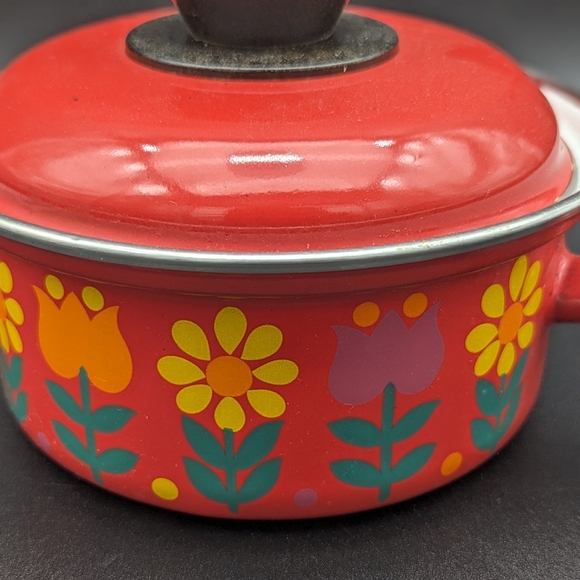 Enamel cooking pot - retro style - Picture 2 of 7
